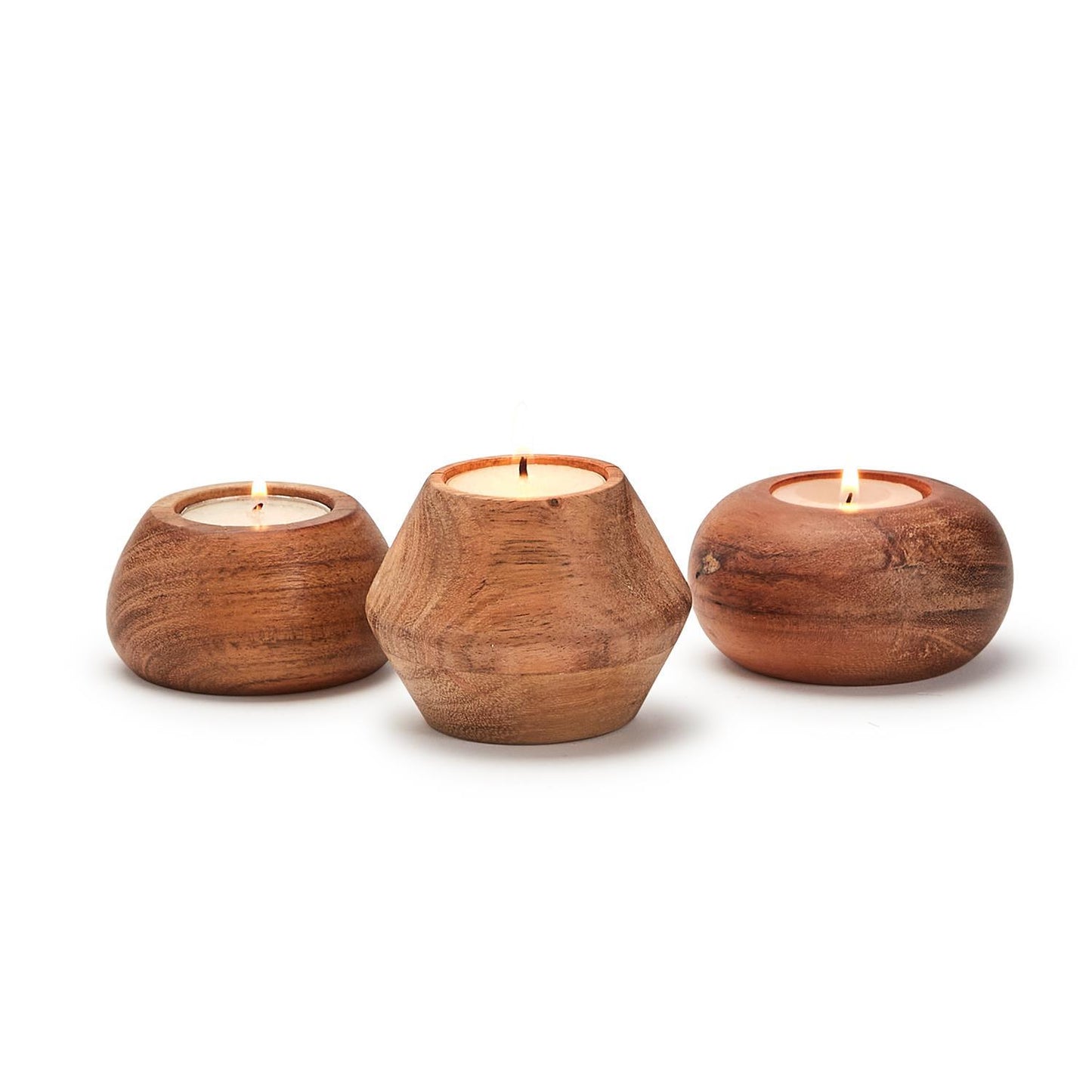Wood Tealight Candle Holder - La De Da