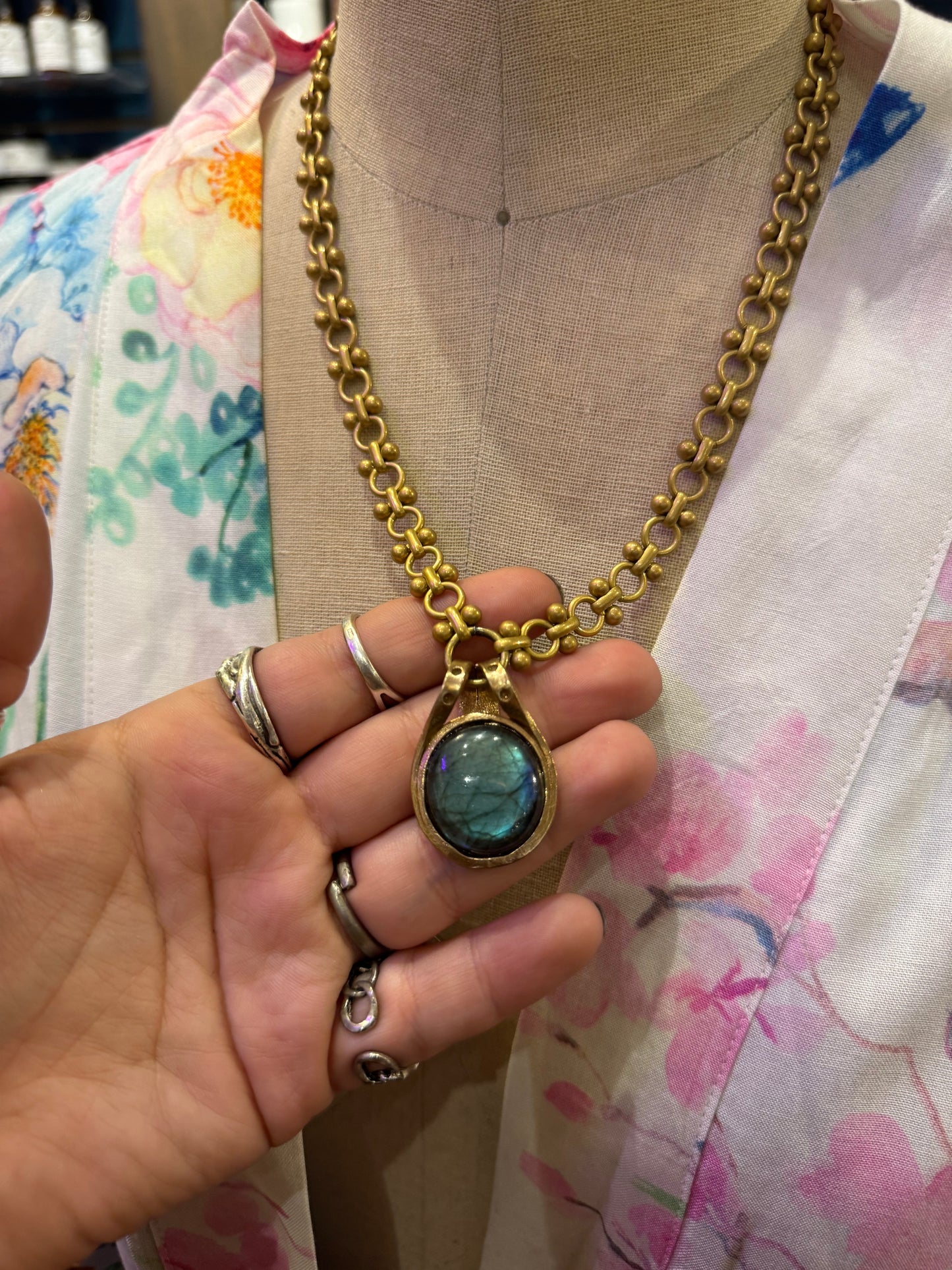 Labradorite Cabachon Necklace