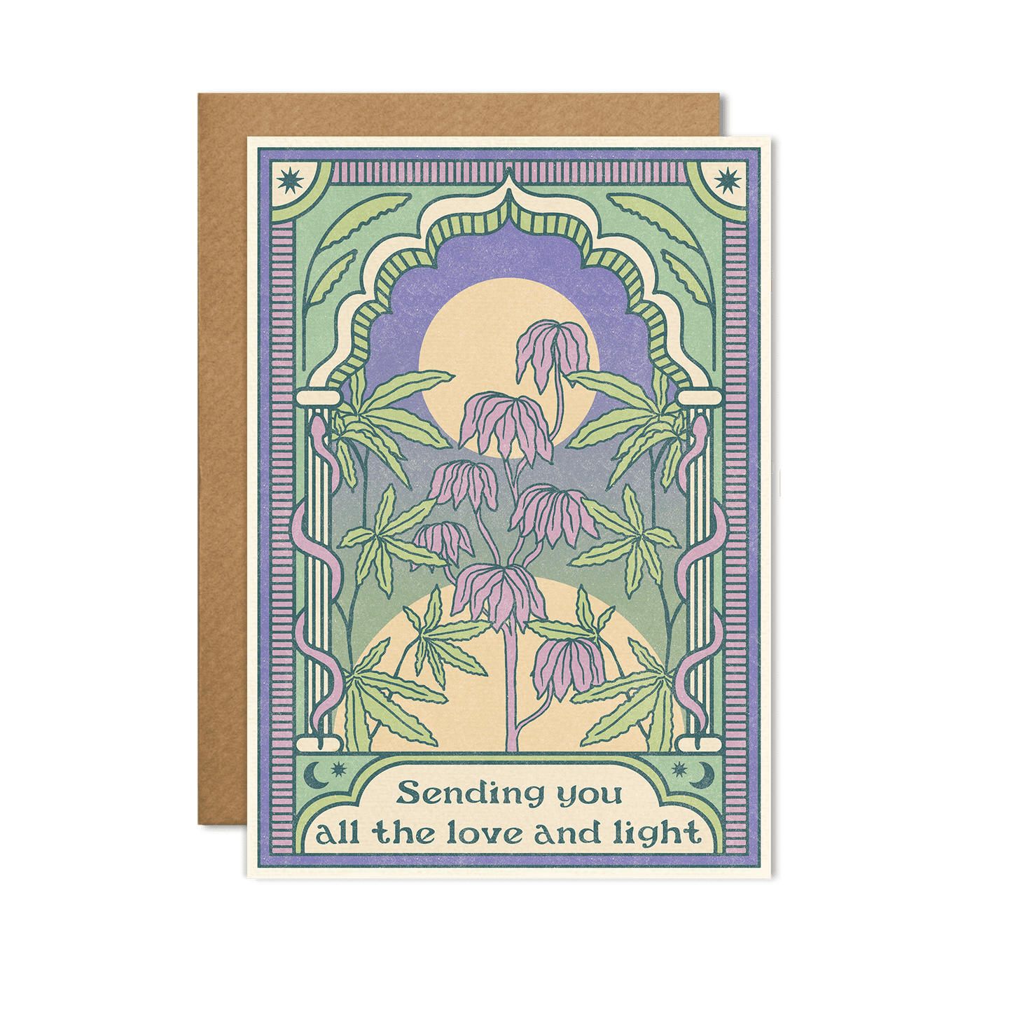 Sending you all the love and light Card - With cello wrap