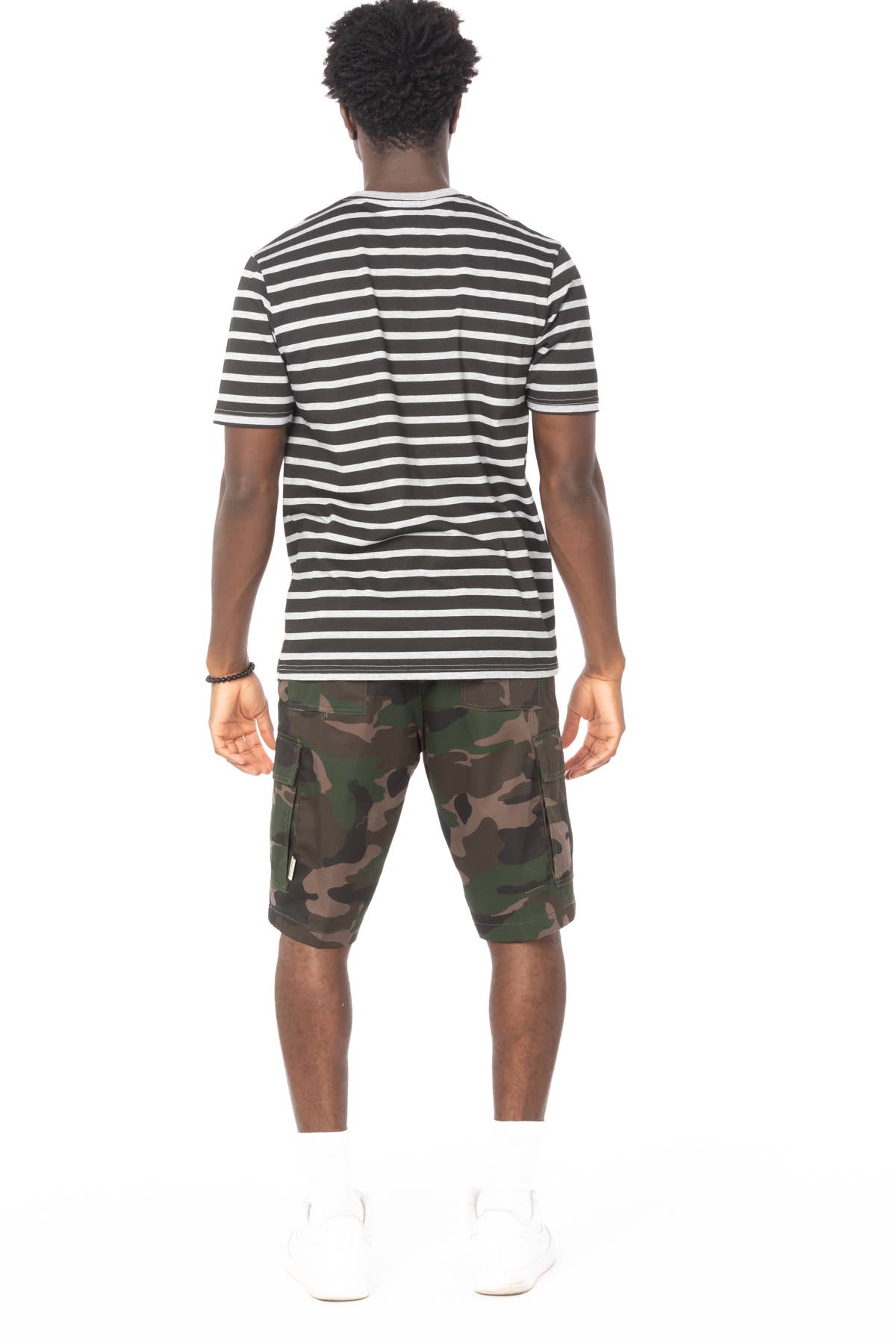 Hawks Bay Men's Stripe T-Shirt - BLACK