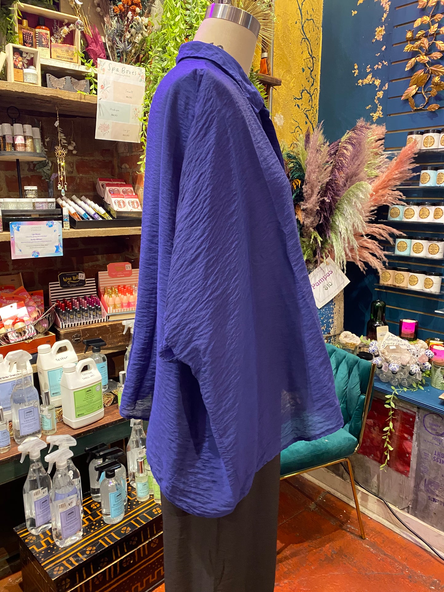 Oversized Button-Down Shirt - Admiralty