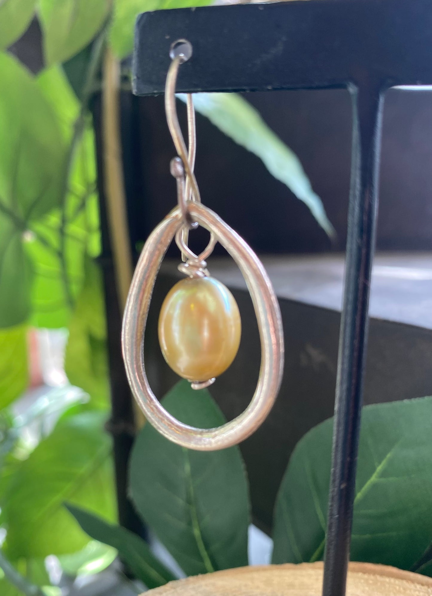 Fine Silver Yellow Pearls Earring *425E-30