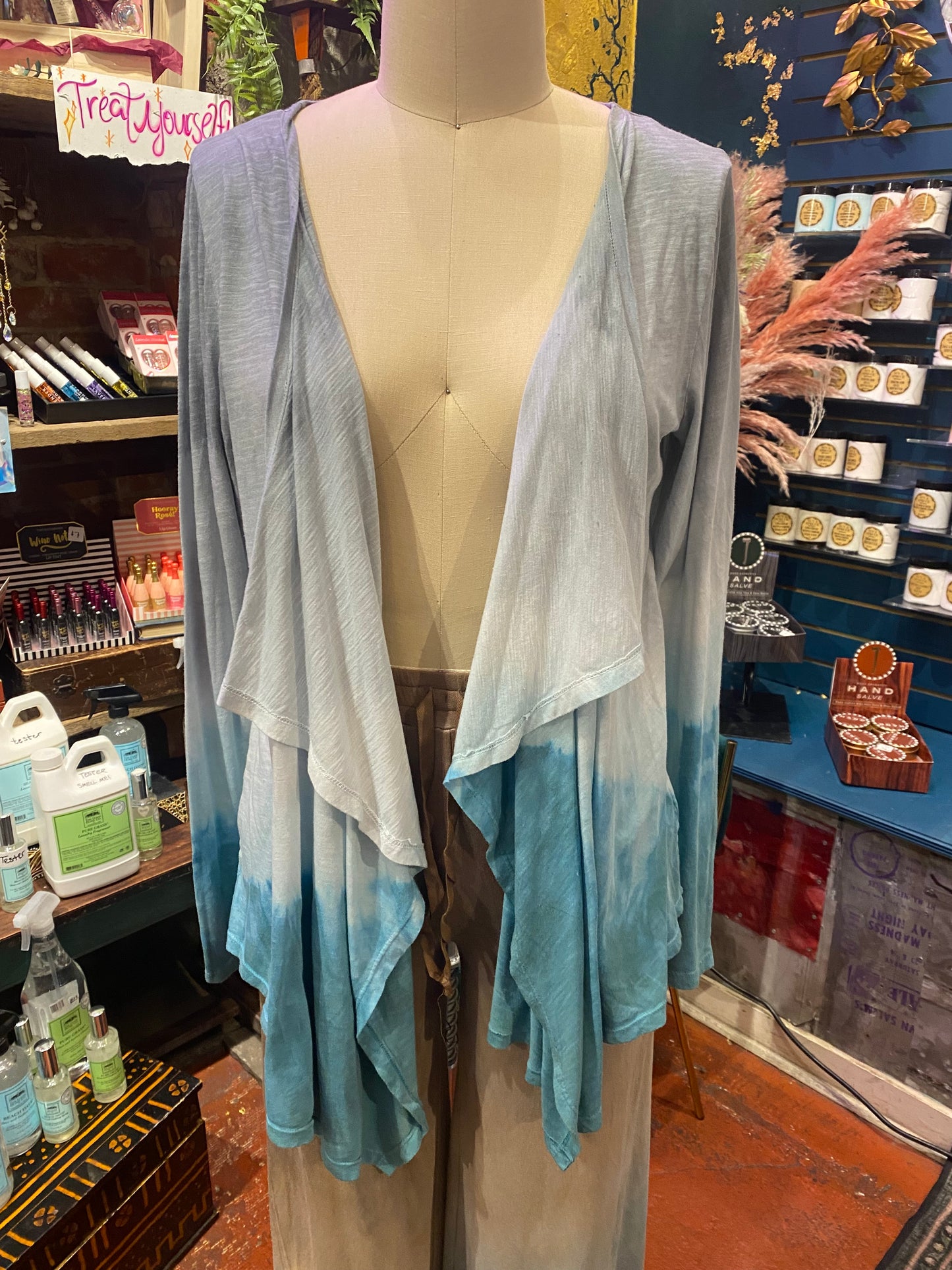 Custom Dyed Cardigan - Sky