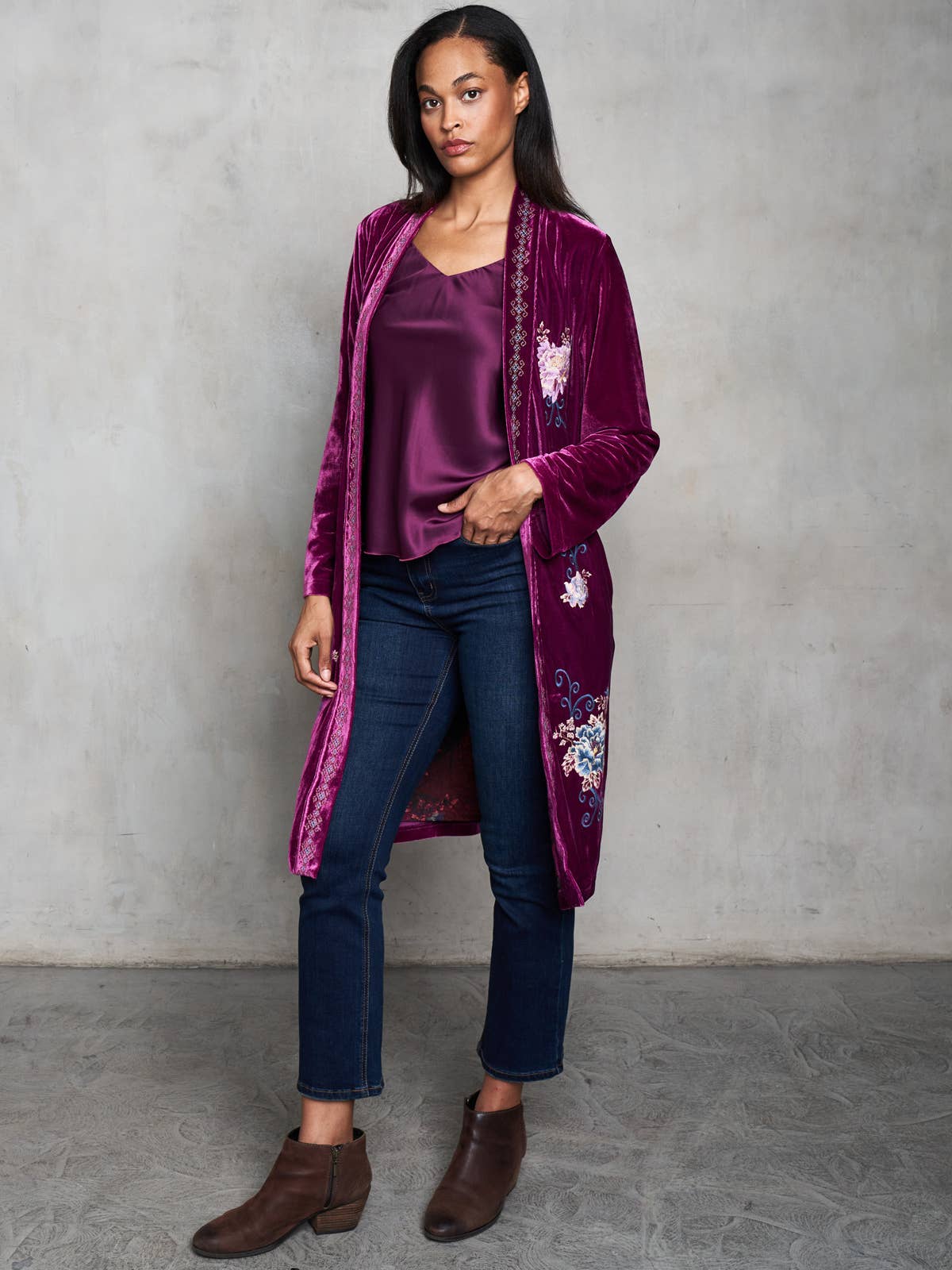 Velvet Duster - Plum