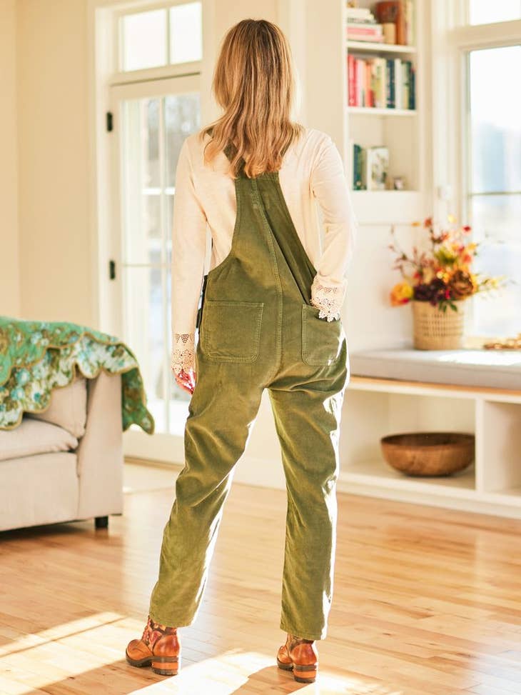 Sweet Olive Corduroy Overalls - La De Da