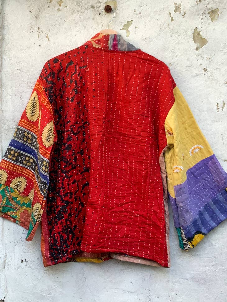 Patchwork Kantha Kimono Jacket #3 - La De Da