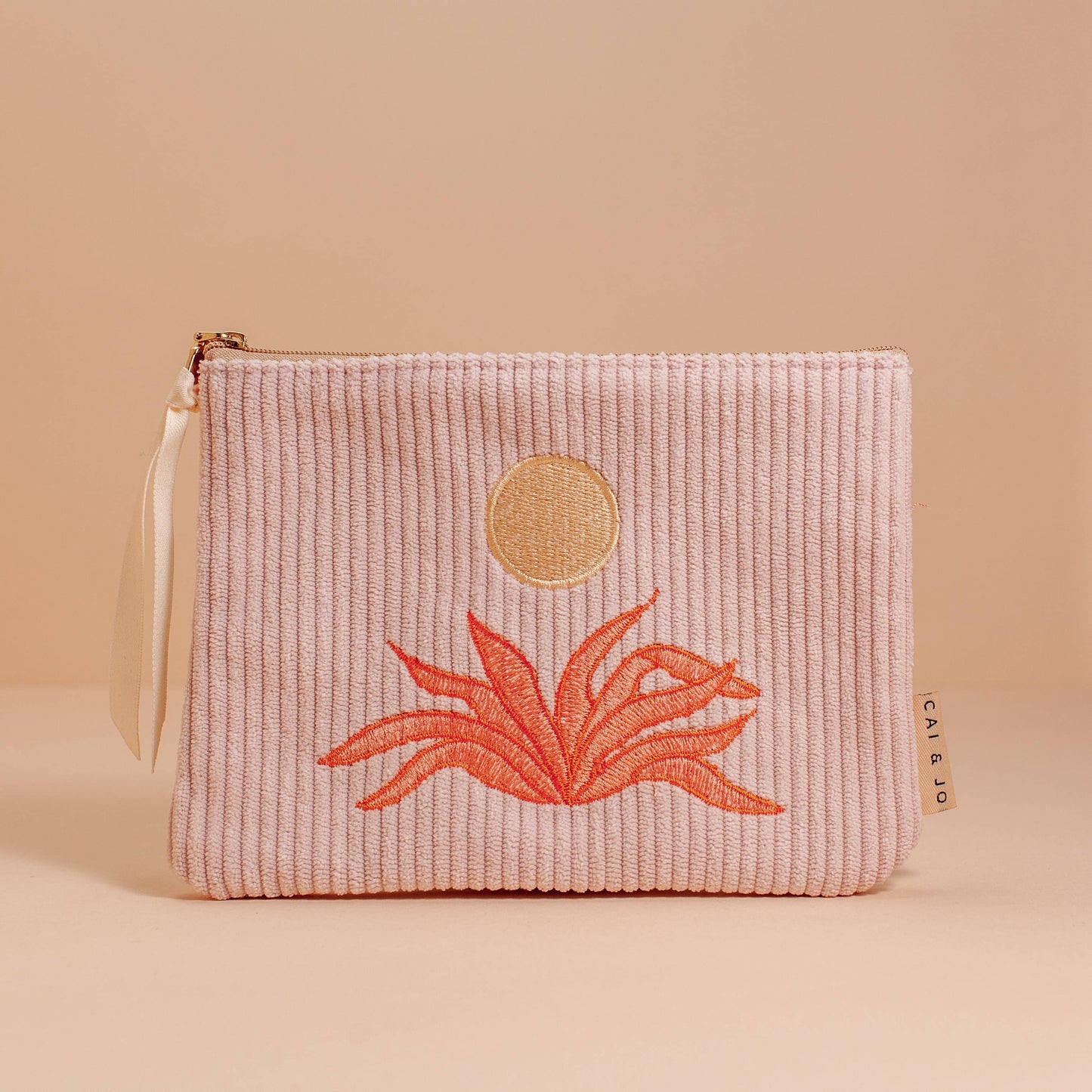 Corduroy Pouch - Pale Pink