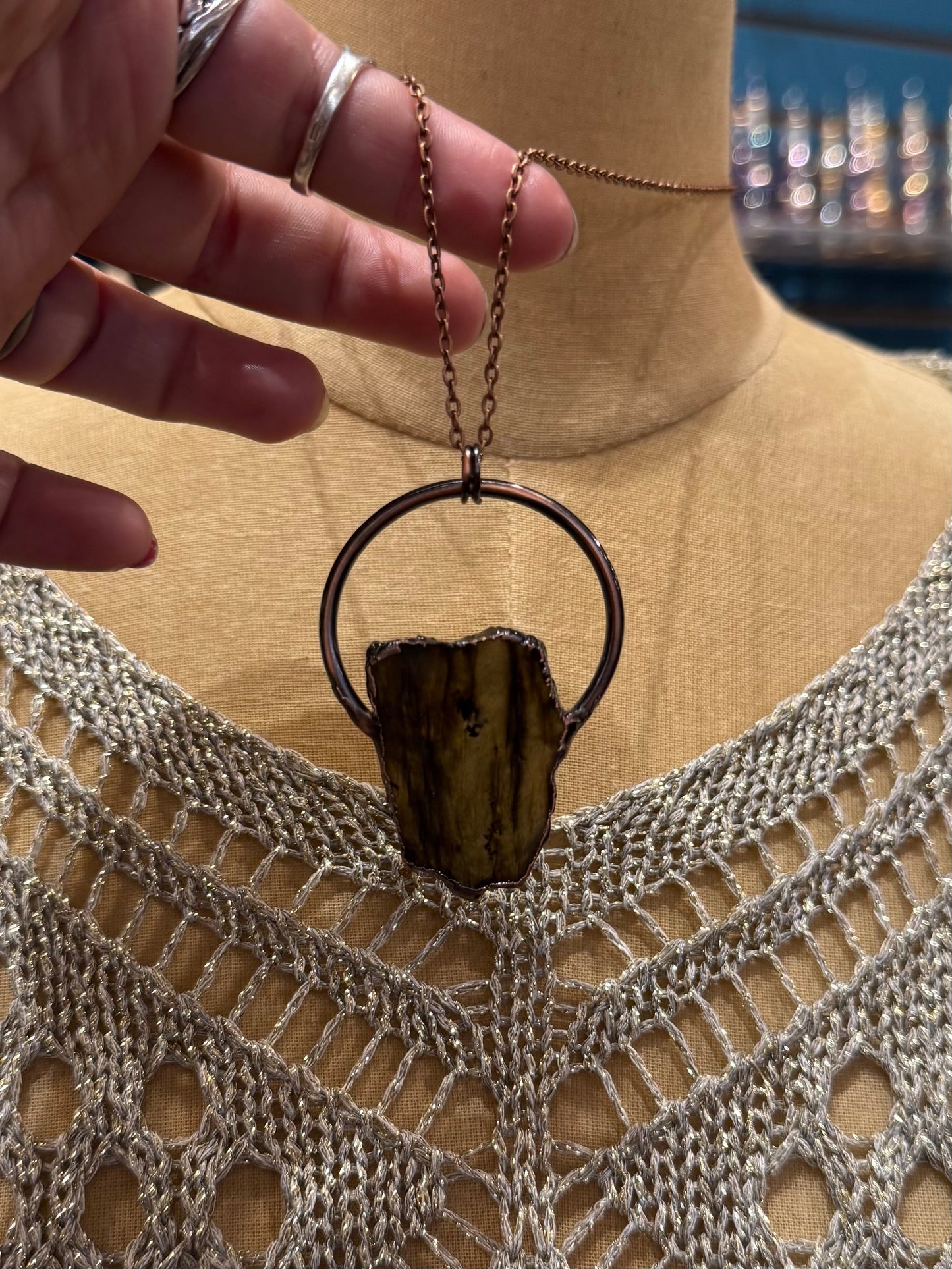 Gemstone Slab Necklace - Labradorite
