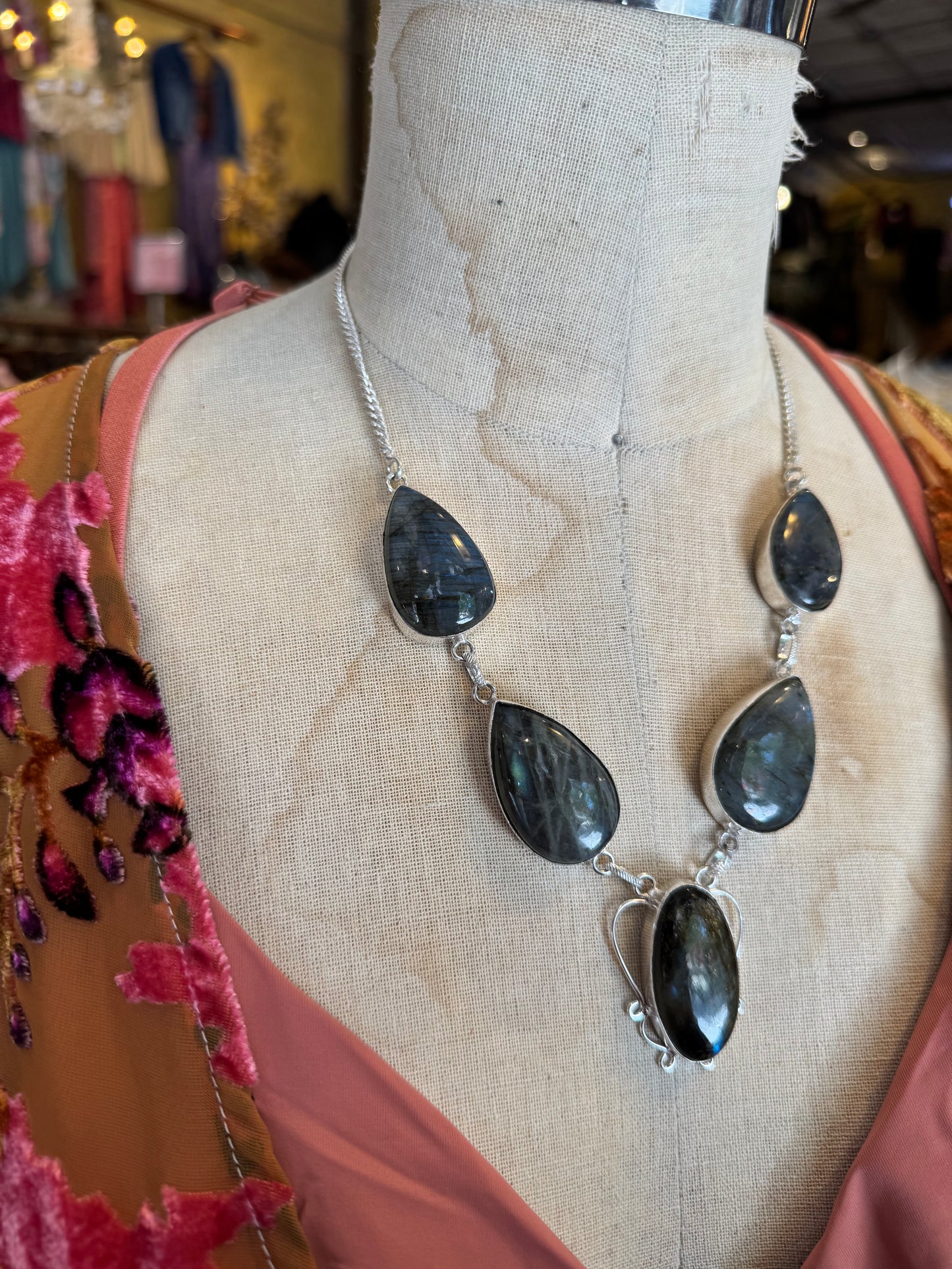 Labradorite Statement Necklace