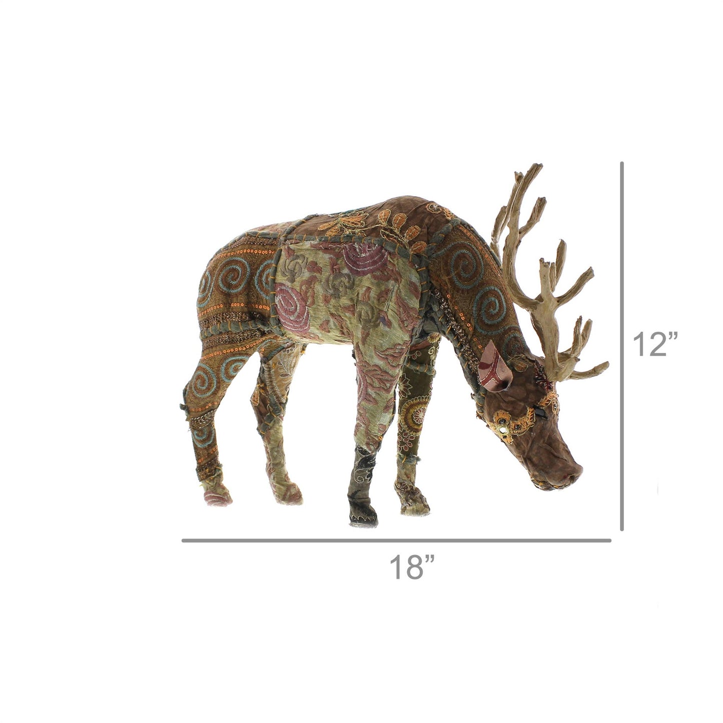 Bavarian Forest Stag Grazing - Lrg - Deep Brown