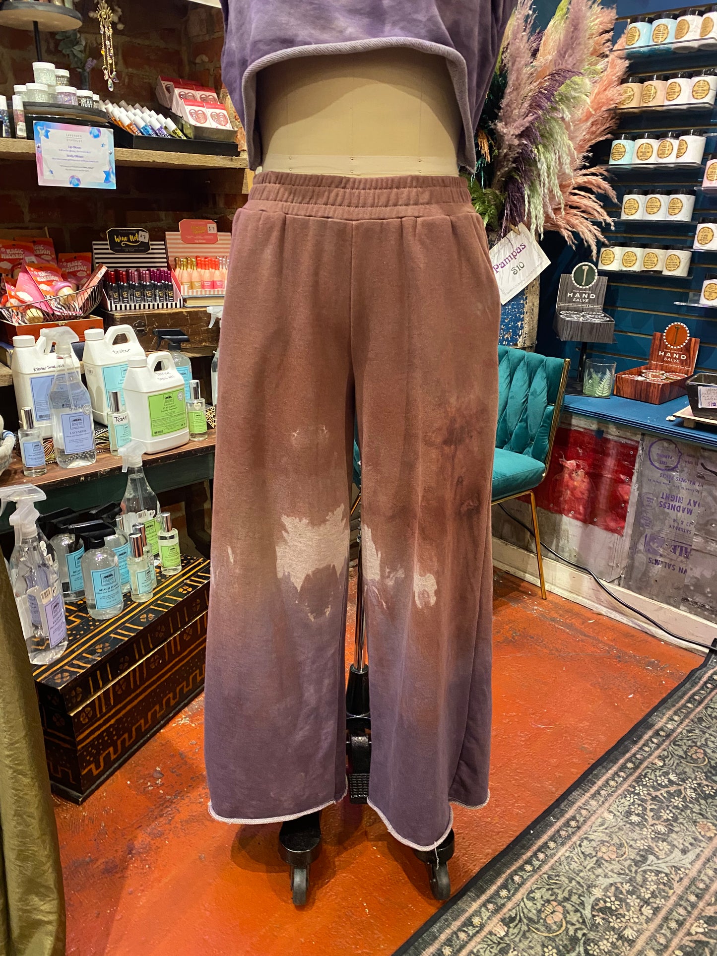 Custom Dyed Wide Leg Sweats - Fall