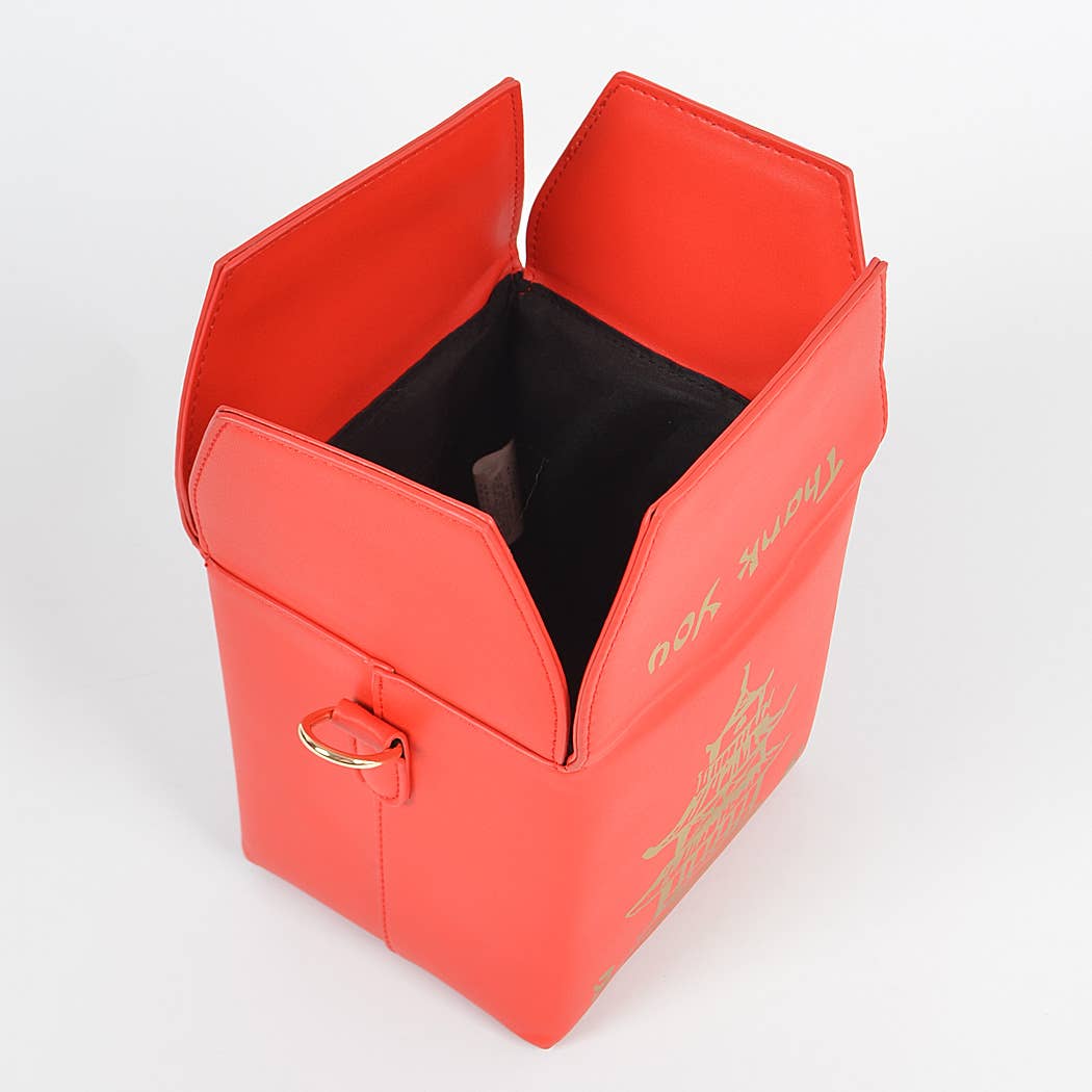 Chinese Food Inspired Thank You Clutch - Red Gold