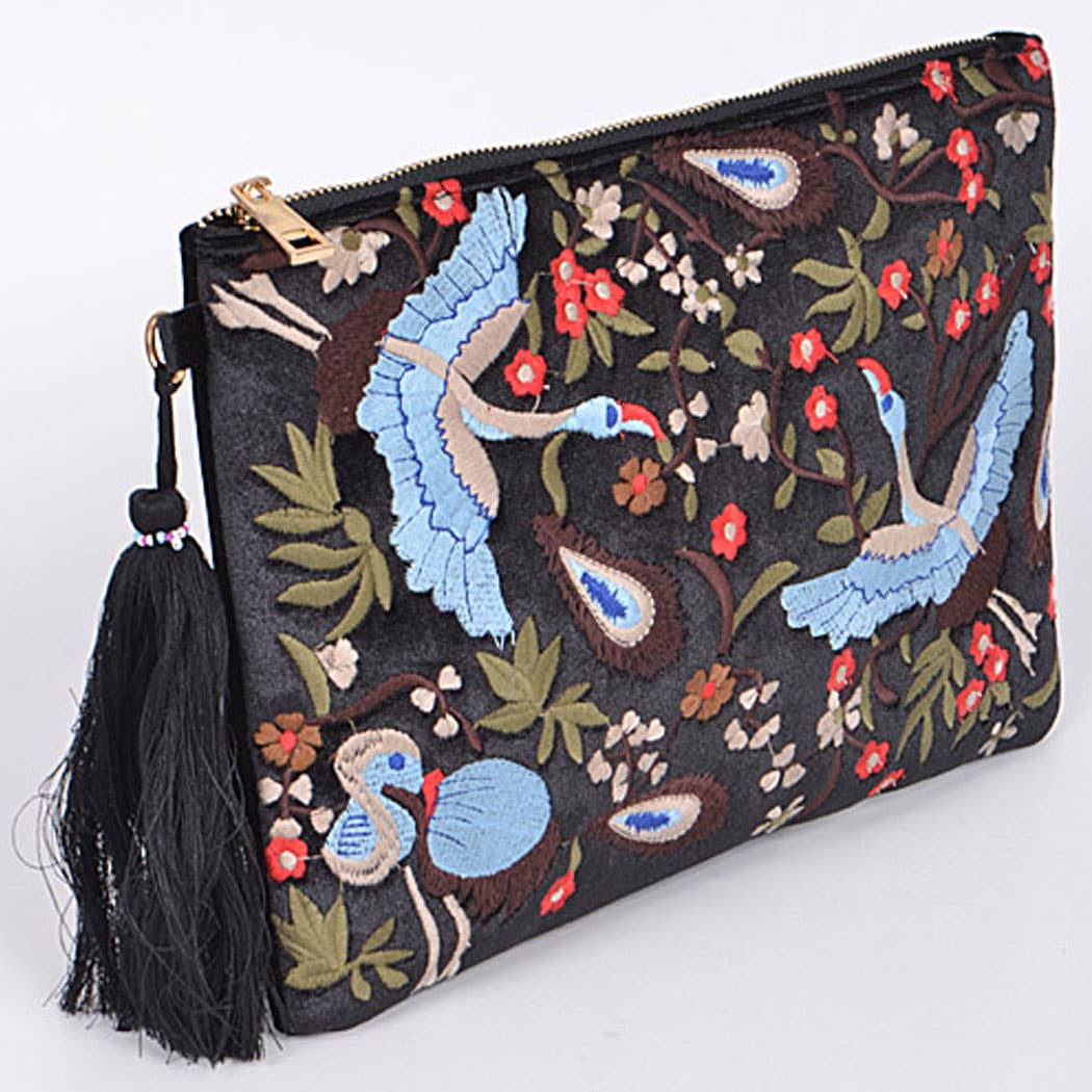 Loving Nature Clutch With Tassel Detail - TUAPE