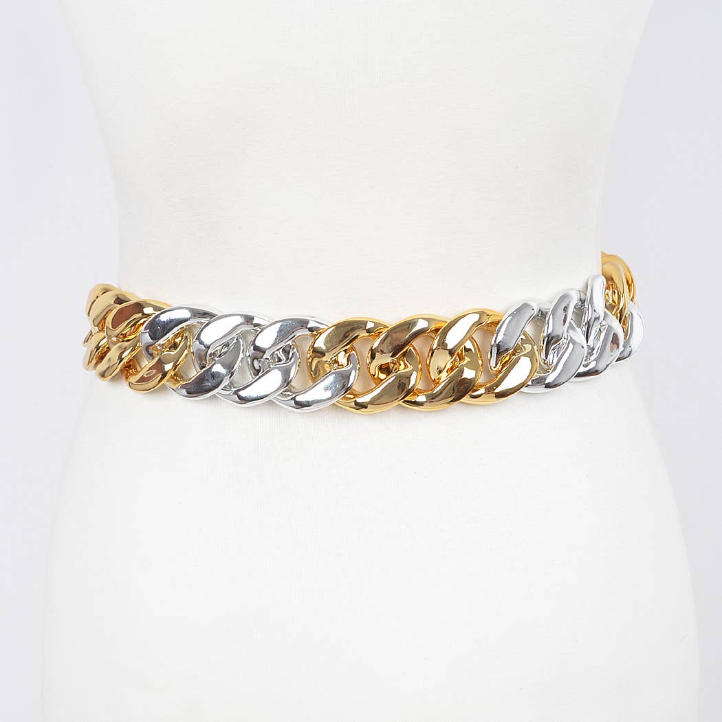 Oversized Chain Belt - Gold/Silver