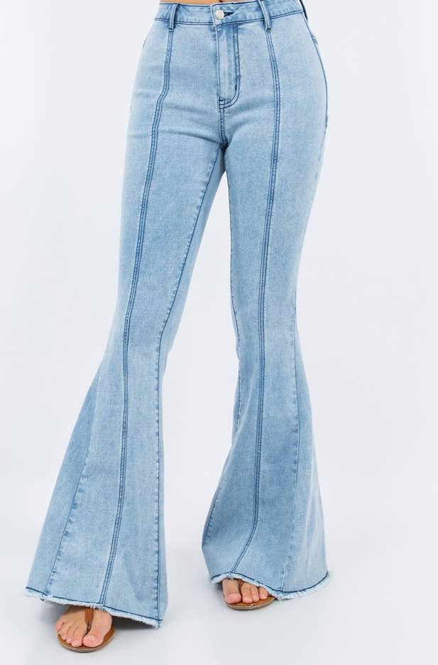 Suede Star Back Flares - La De Da