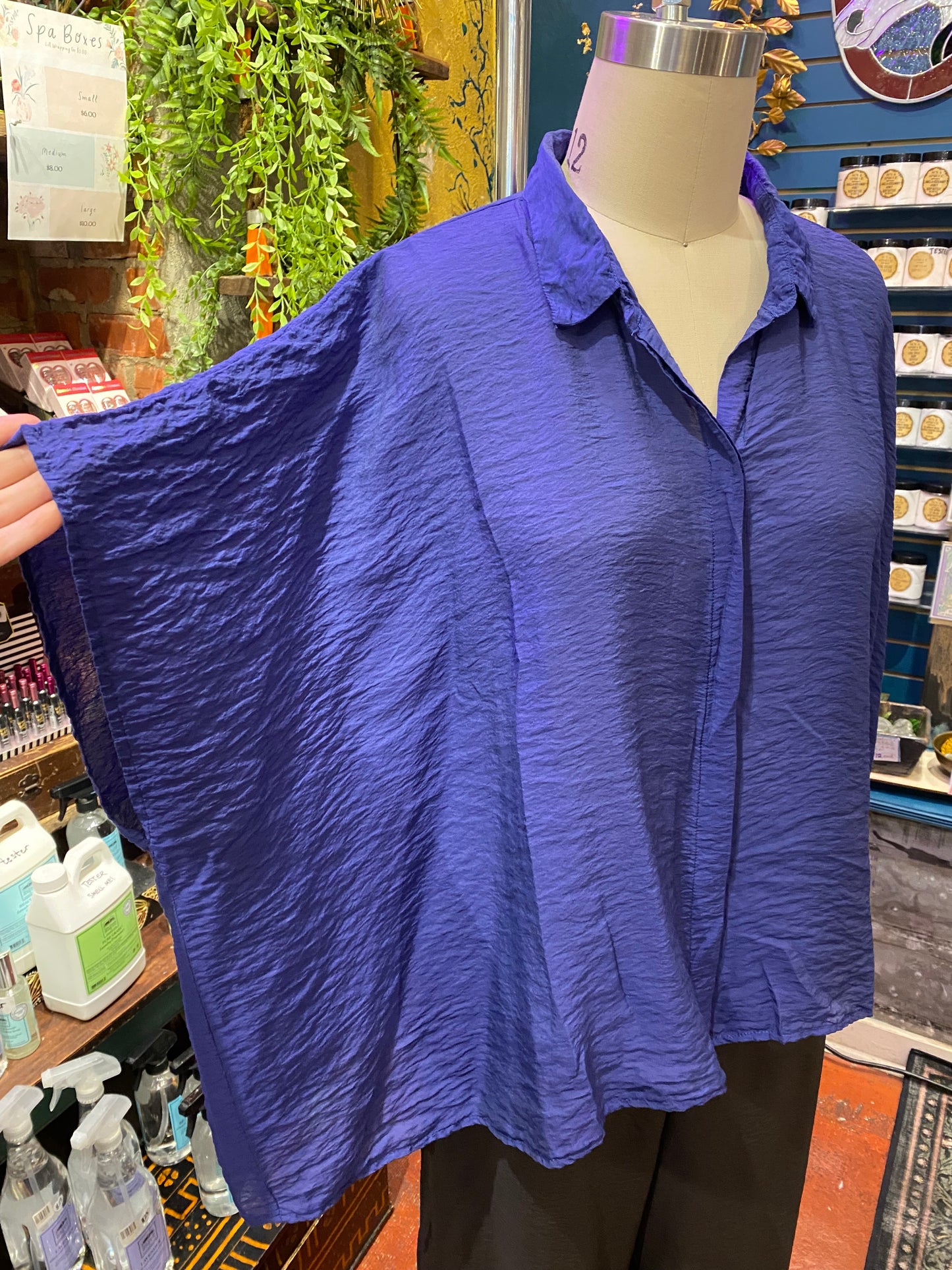 Oversized Button-Down Shirt - Admiralty