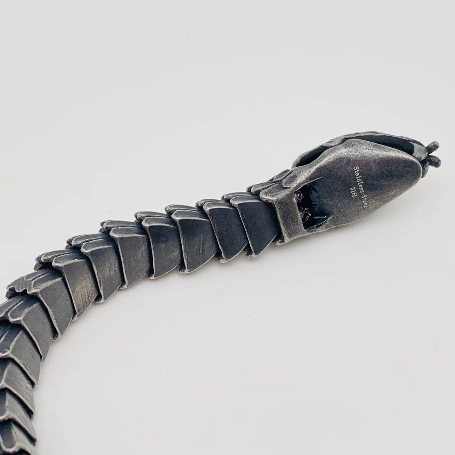 Black Coating Stainless Steel Snake Chain Bracelet