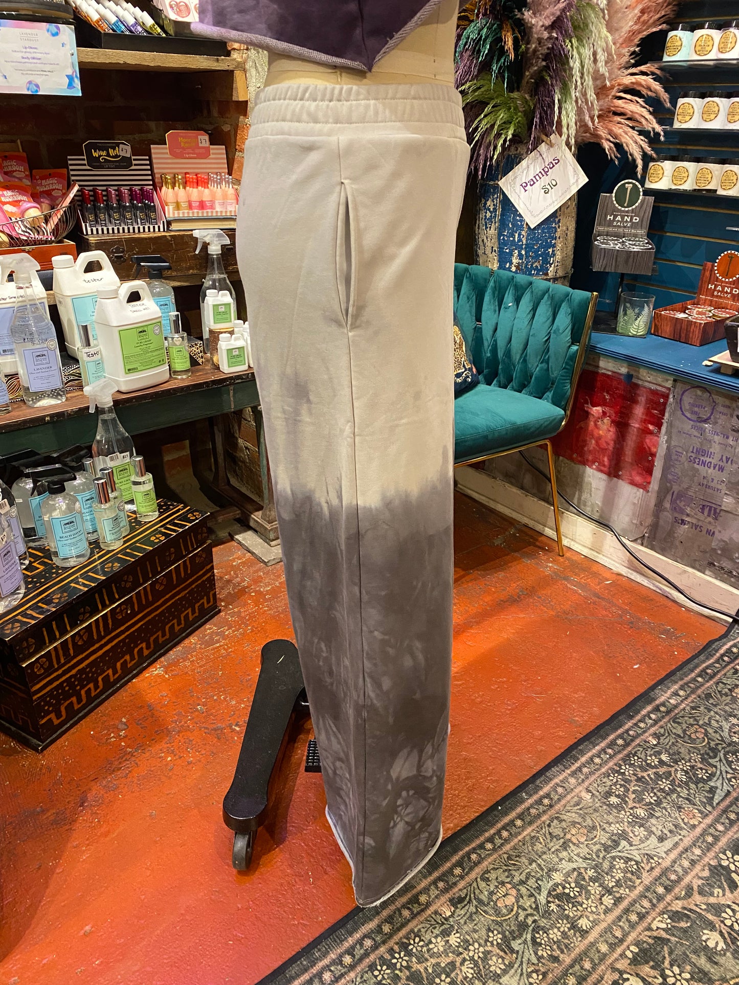 Custom Dyed Wide Leg Sweats - Reverse Thunderstorm