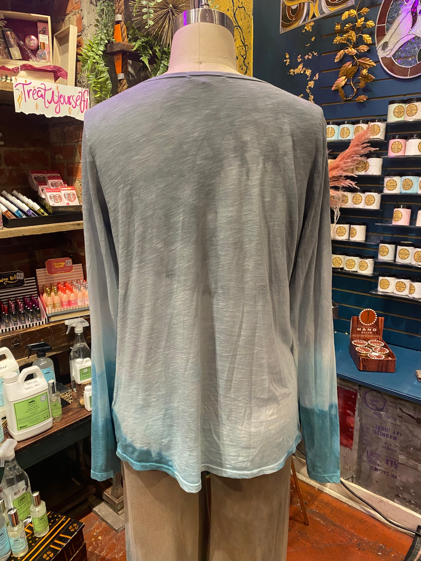 Custom Dyed Cardigan - Sky