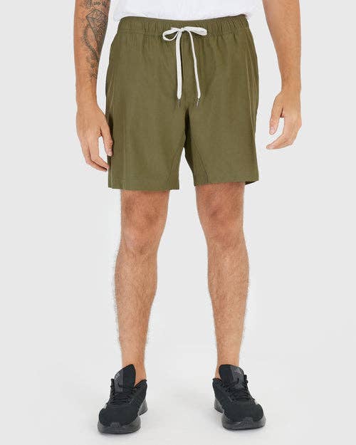 Active Quick Dry Shorts W/ Liner - Military Green