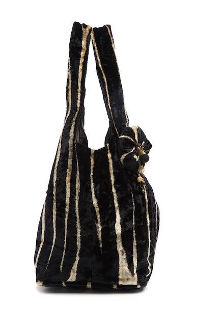 VELVET TIE DYE TACO BAG - BLACK