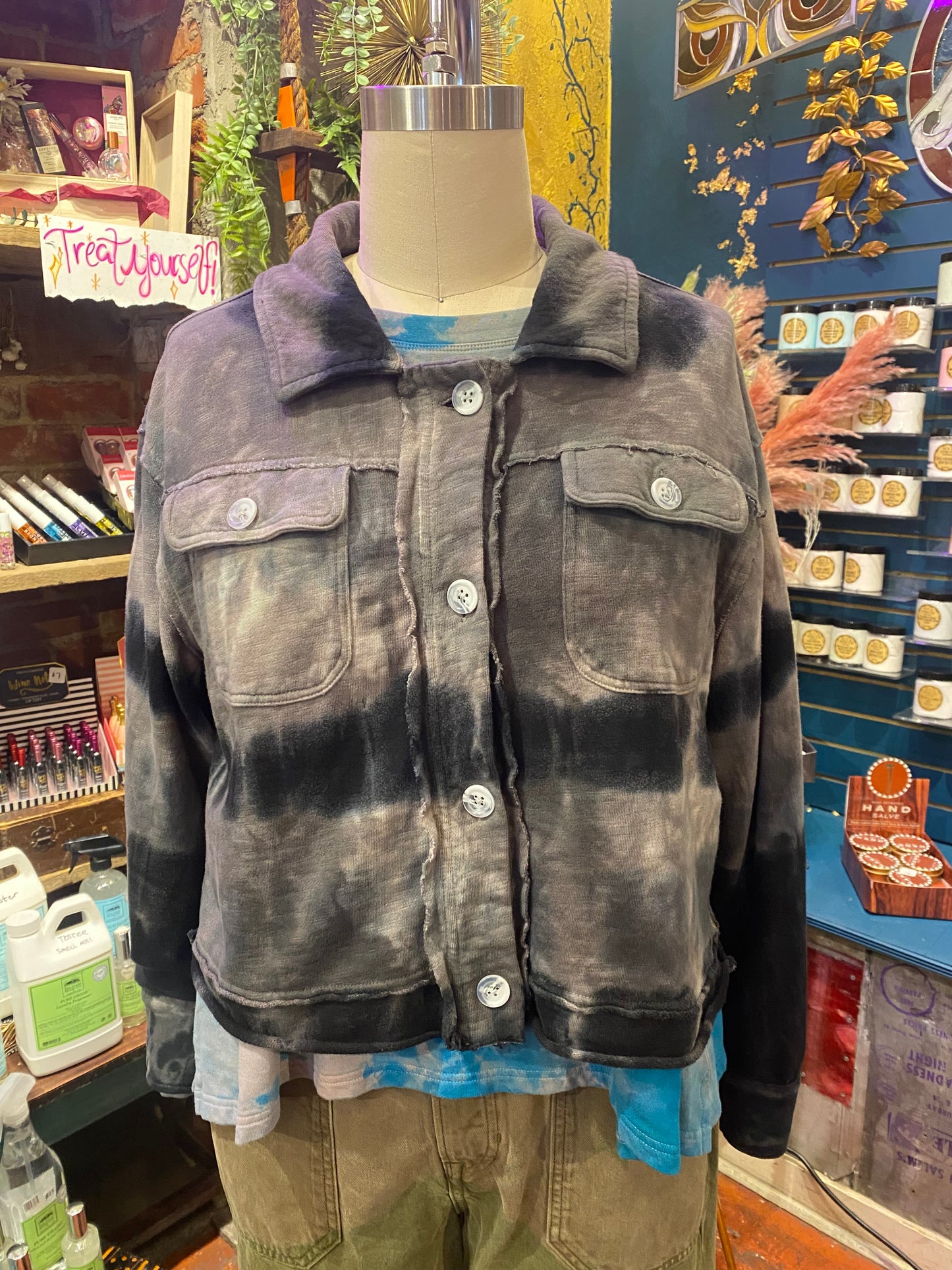 Custom Dyed Jacket - Storm Cloud