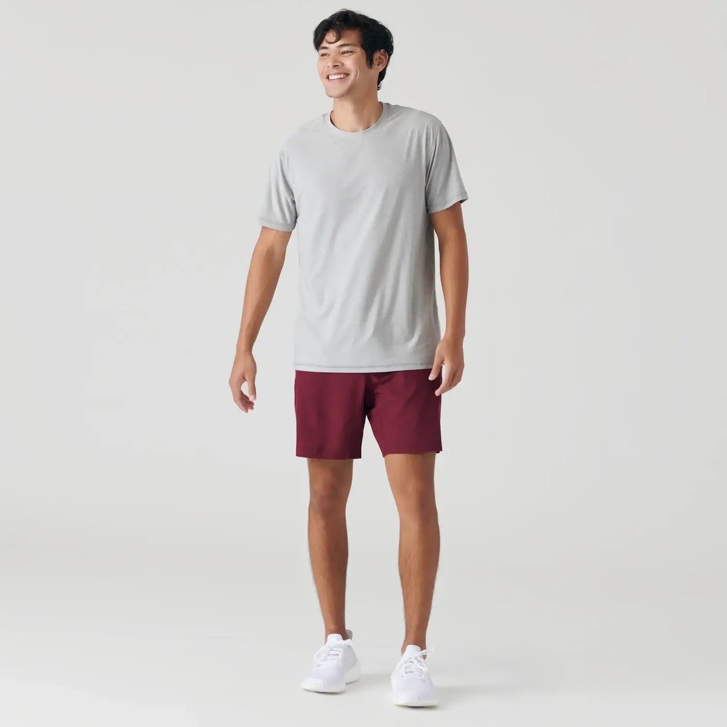 Active Quick Dry Shorts W/ Liner - Burgundy