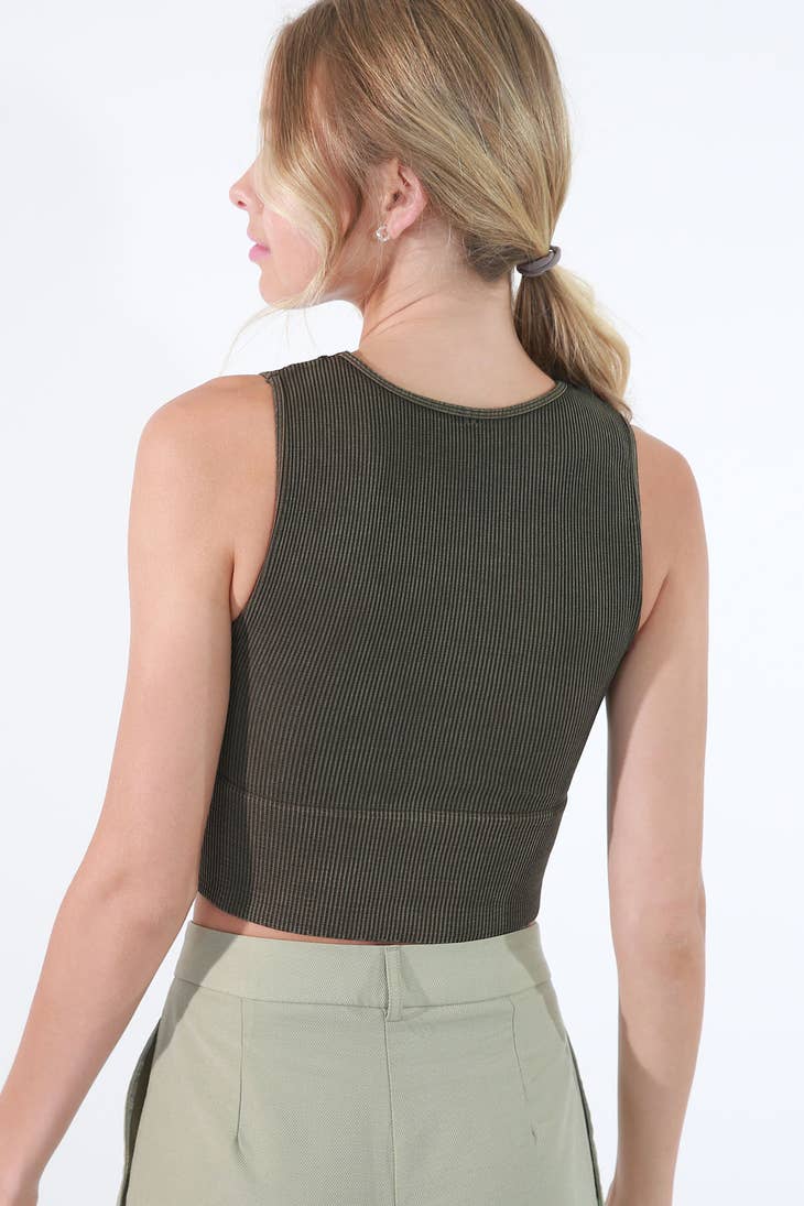 Chocolate Vintage Plunge Crop/Bralette - La De Da