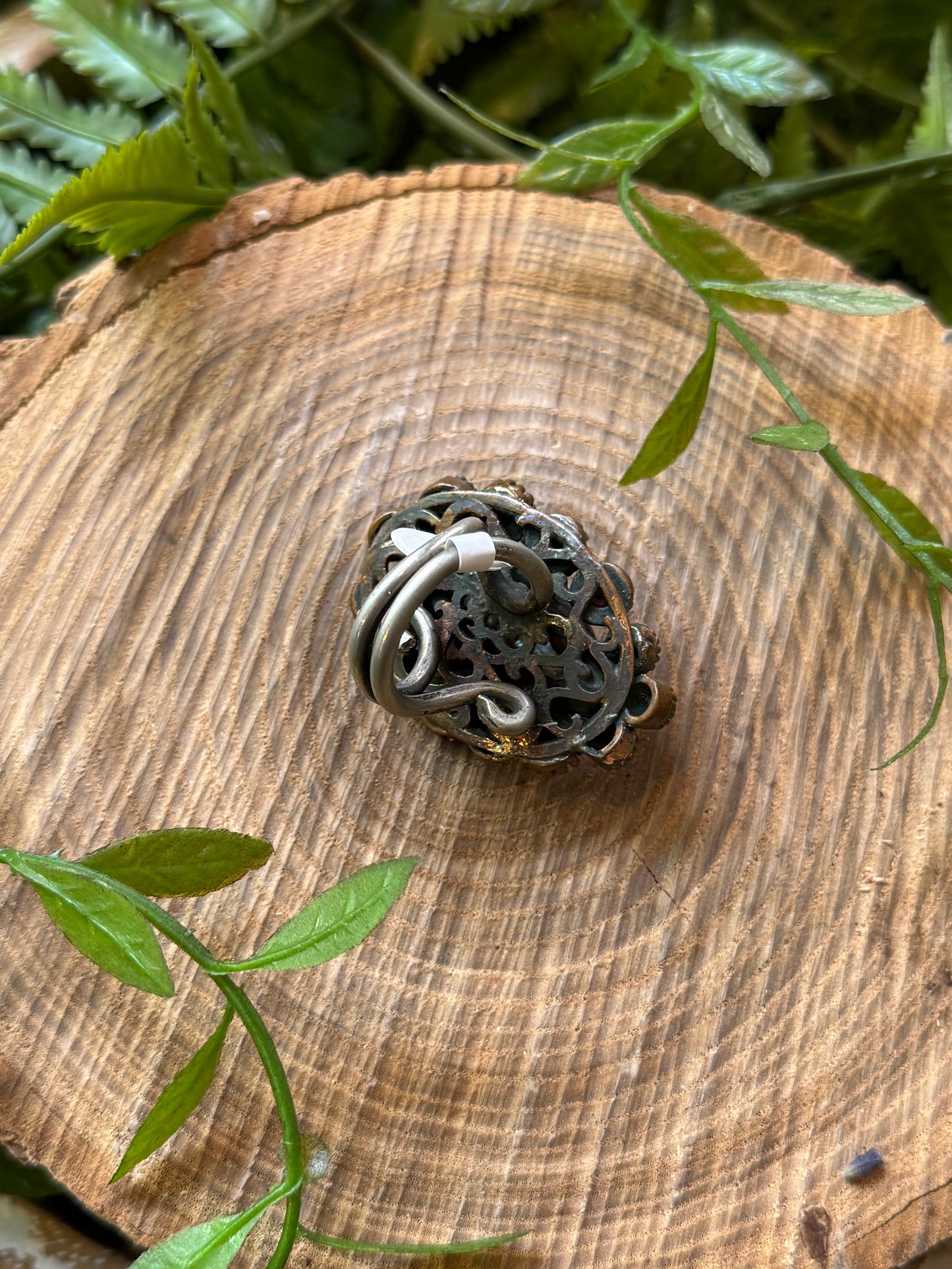 Pearl, Ruby & Turquoise Seahorse Ring