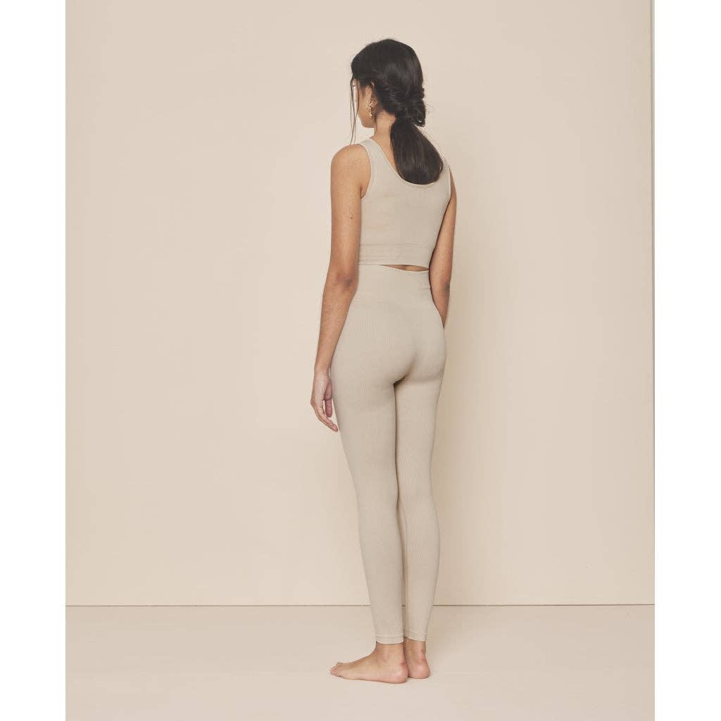 Soft Rib Seamless Crop Top - Rain