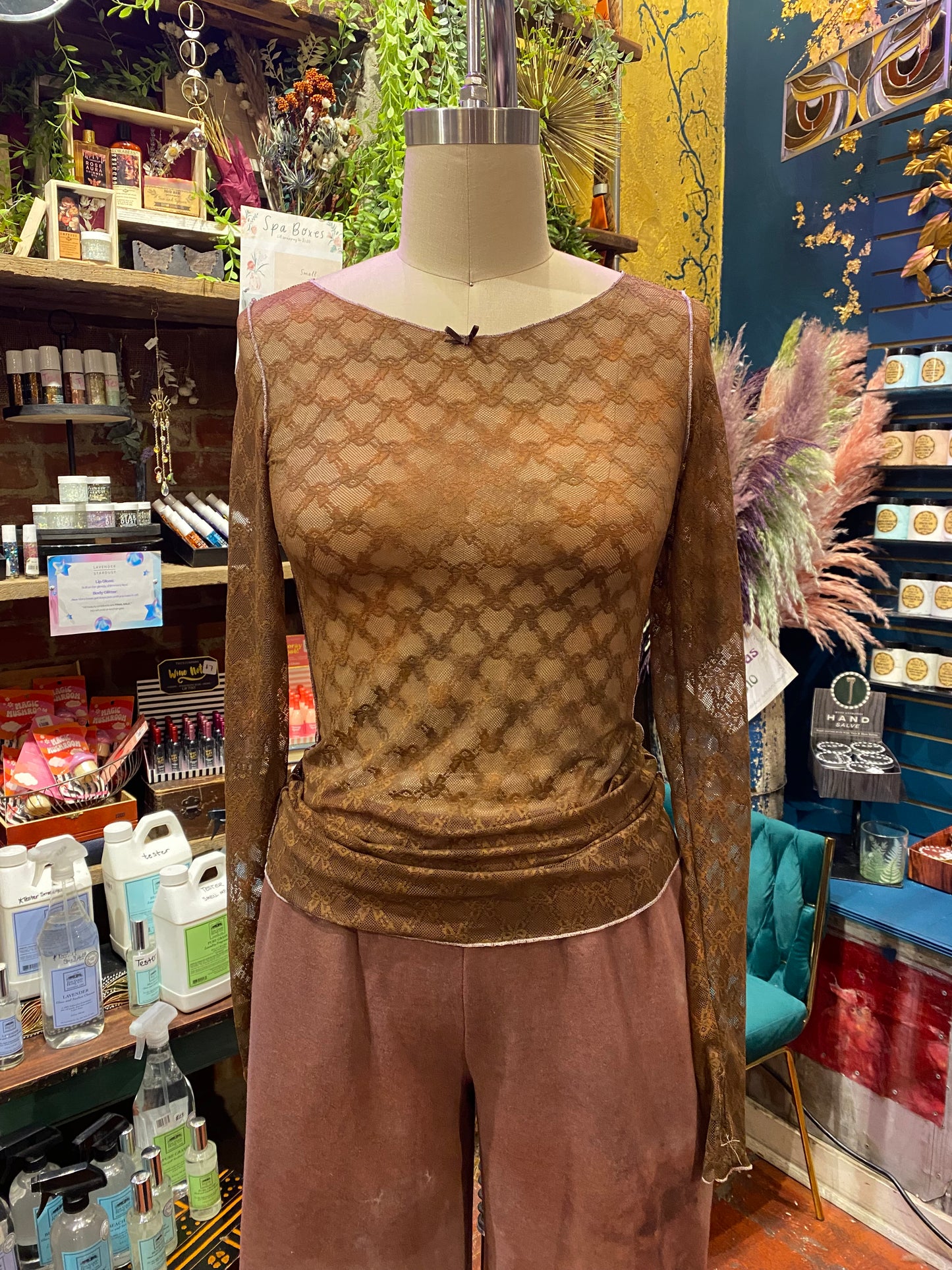 Custom Dyed Long Sleeve Lace - Fall