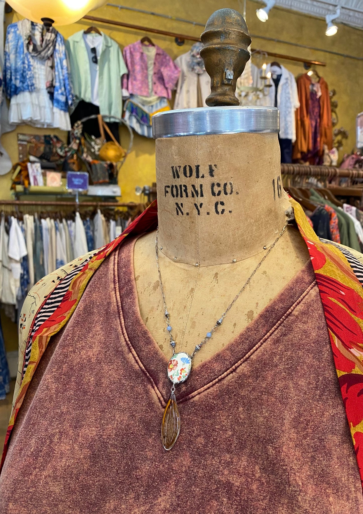 Large Ceramic Cicada Necklace *N258