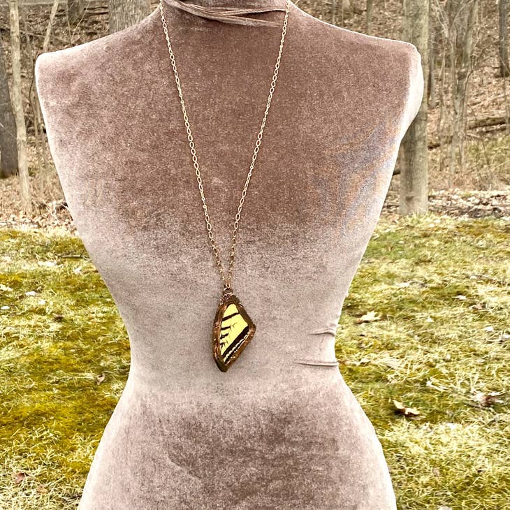 Real Tiger Swallowtail Butterfly Wing Pendant - La De Da