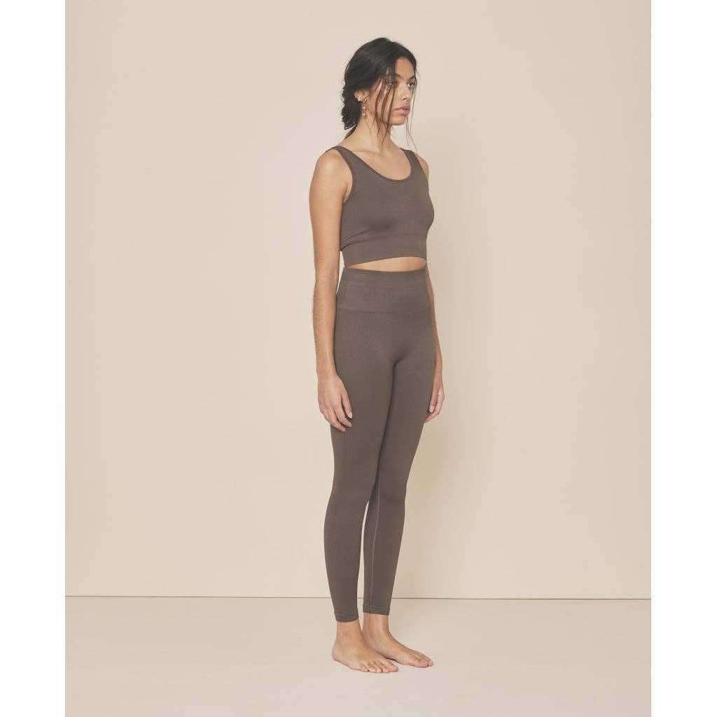 Soft Rib Seamless Crop Top - Storm