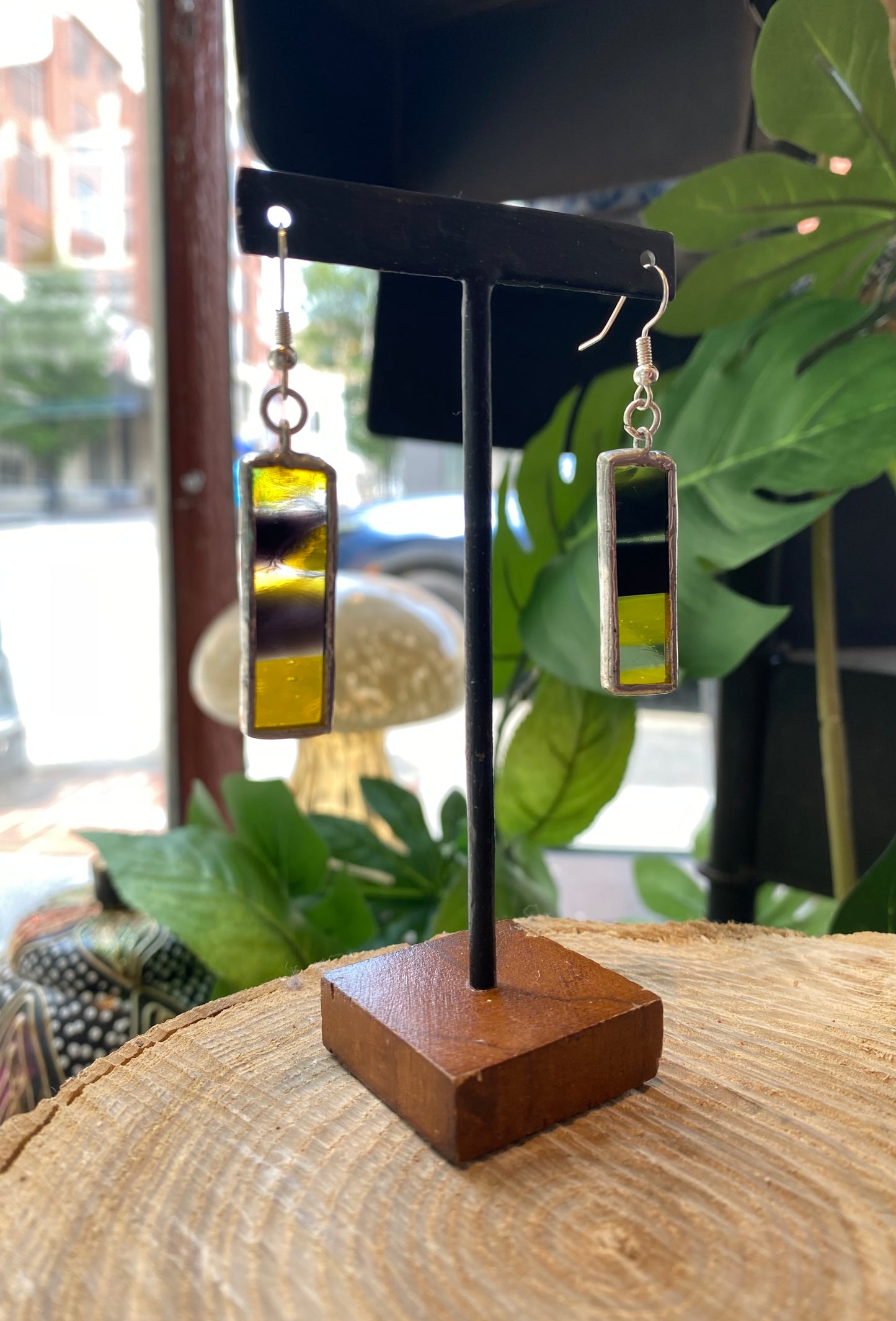 Stained Glass Rectangle Earrings - KC20*