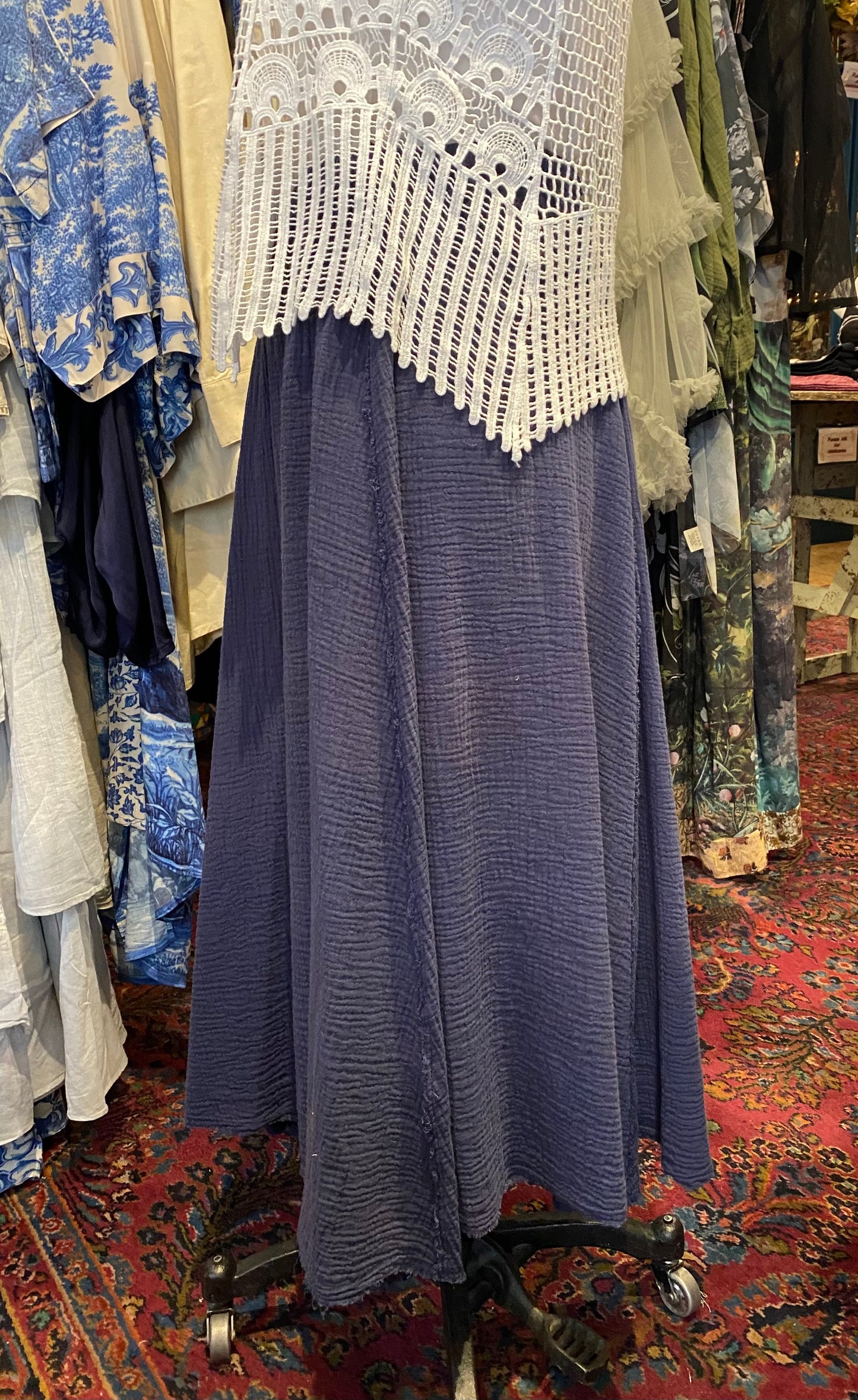 Gauze Skirt - Navy