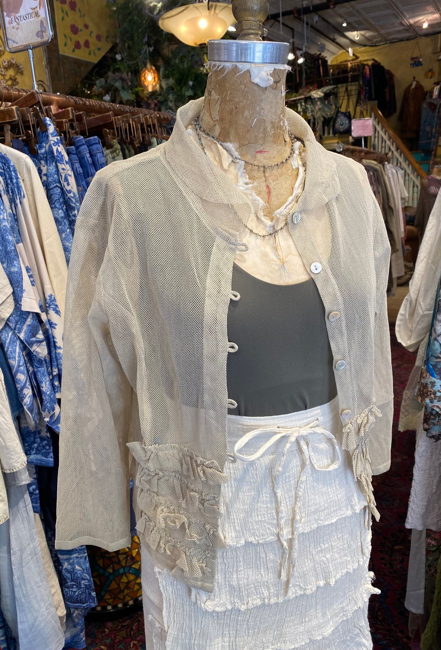 Artsy Mesh Jacket - Natural