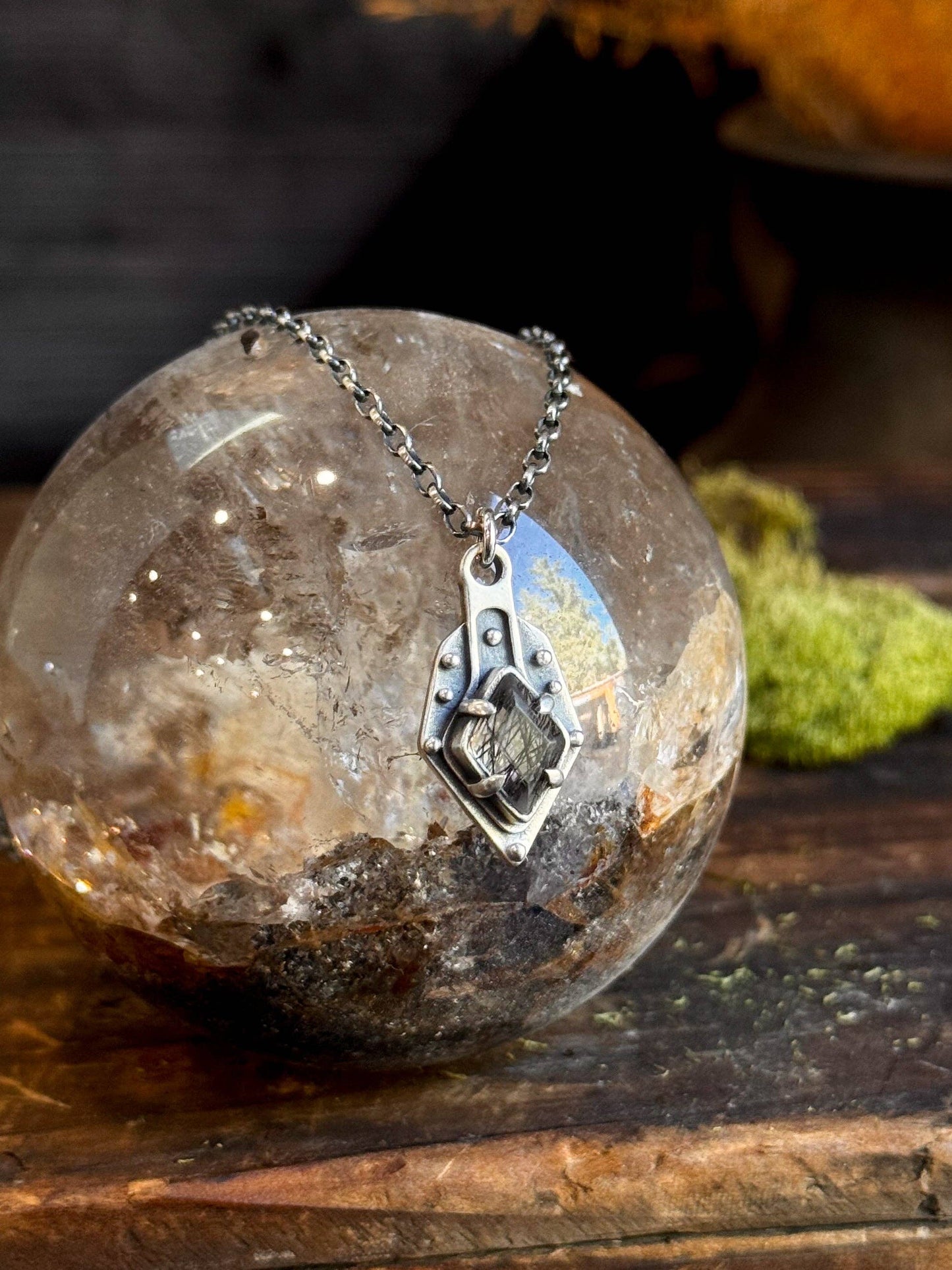 Maiden Necklace // Tourmalated Quartz