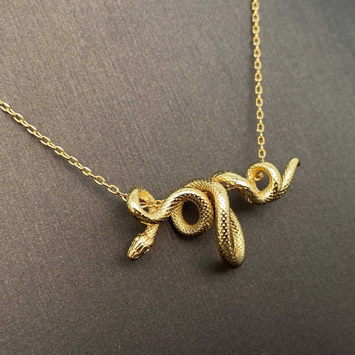 Python Winding Chain Snake Necklace