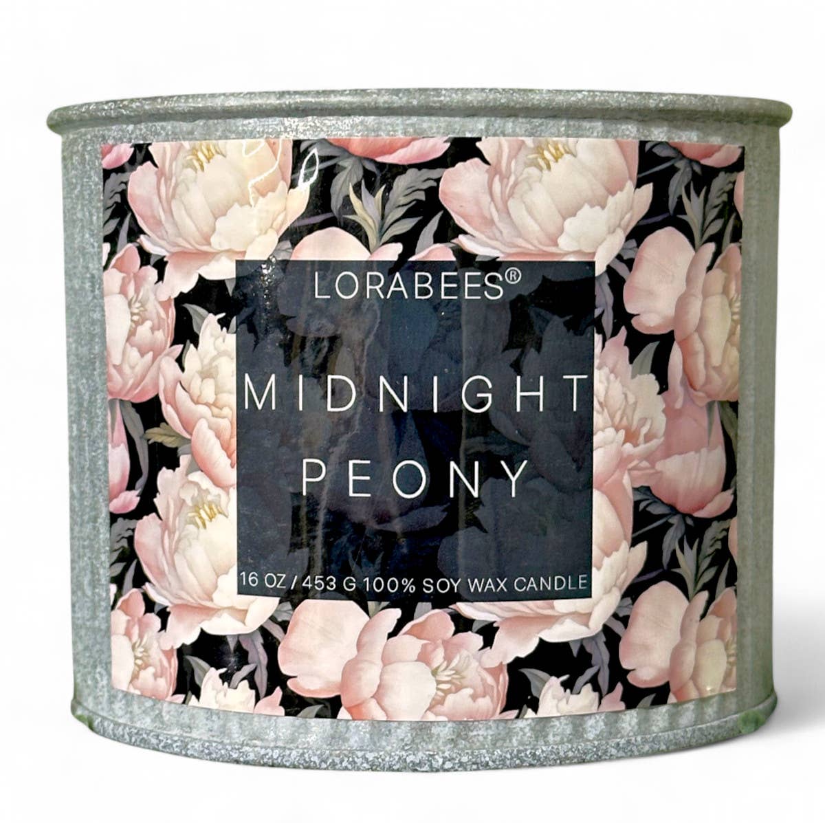 Jardin De Lune Noire Midnight Peony 16oz Tin Soy Candle