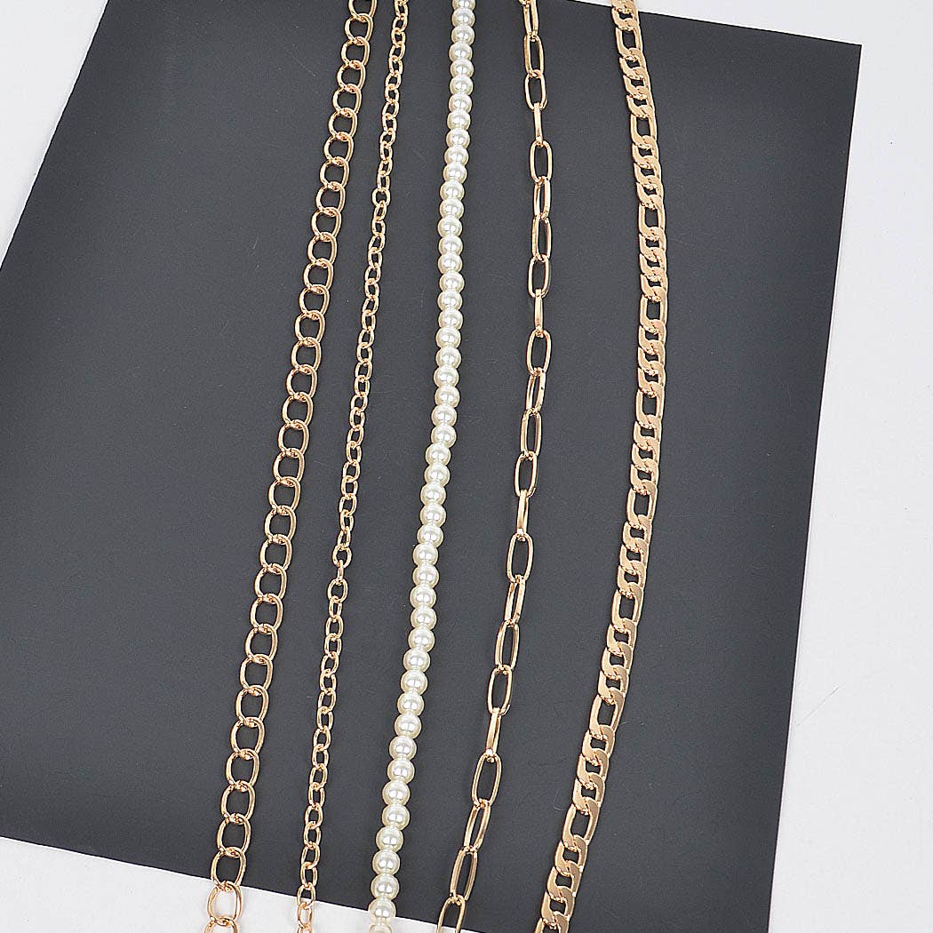 Multi Layered Chain Belt - Gold