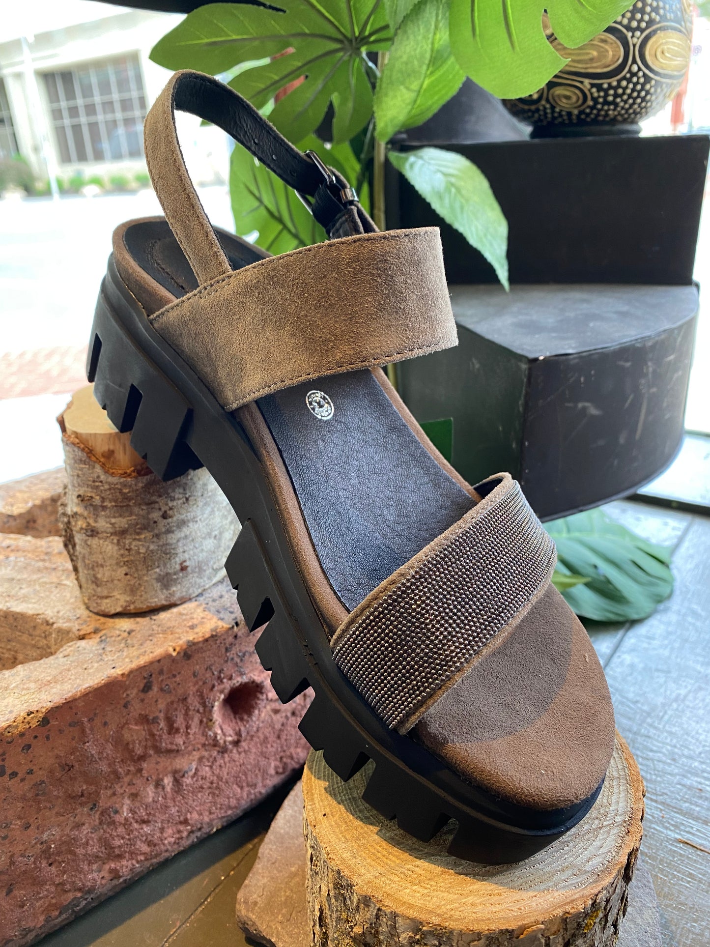 Colleen Sandal - Taupe Suede
