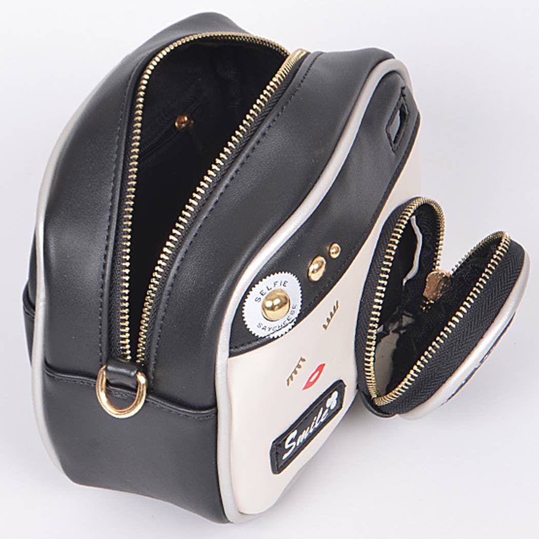 Camera Inspired Clutch - Black