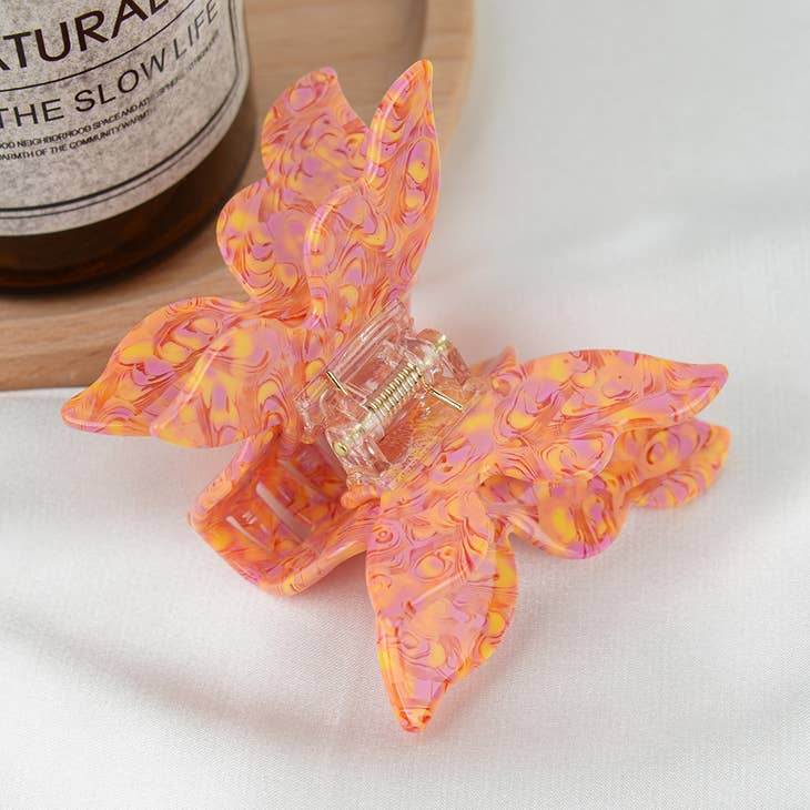 Colorful Butterfly Acetate Hair Clips, Eco-Friendly - La De Da