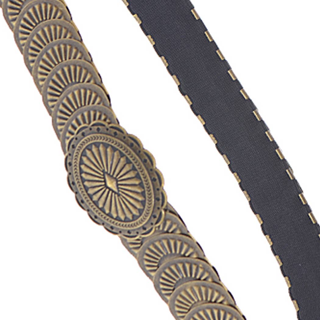 Oval Shaped Belt - Antique Gold
