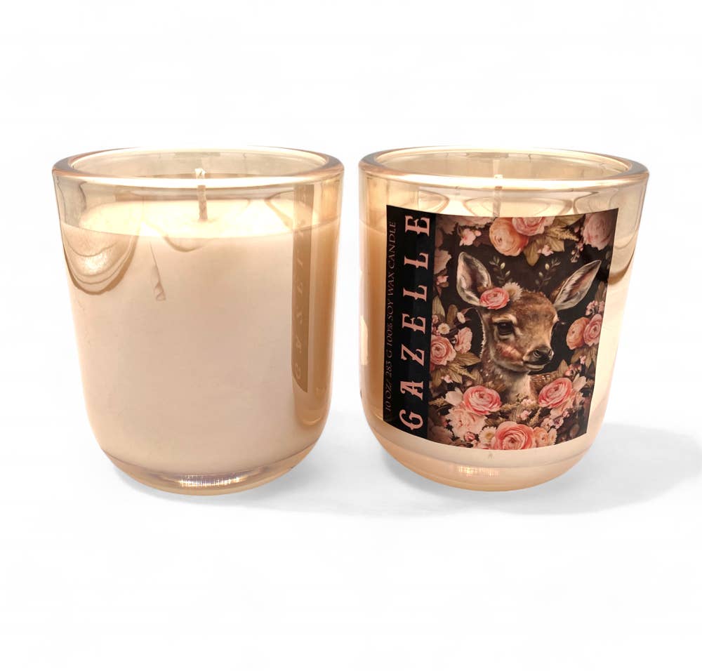 Aura Collection Iridescent Glass Candle - Gazelle