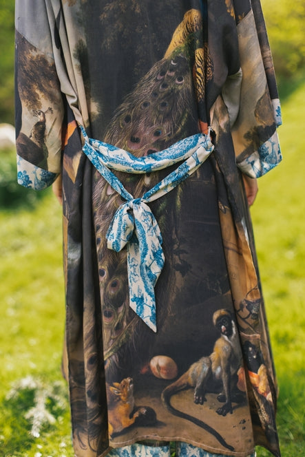 Wild Beauty Peacock Bamboo Kimono - La De Da