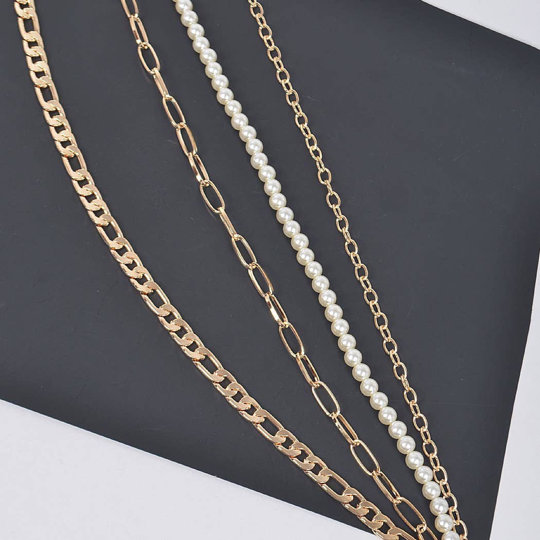 Multi Layered Chain Belt - Gold