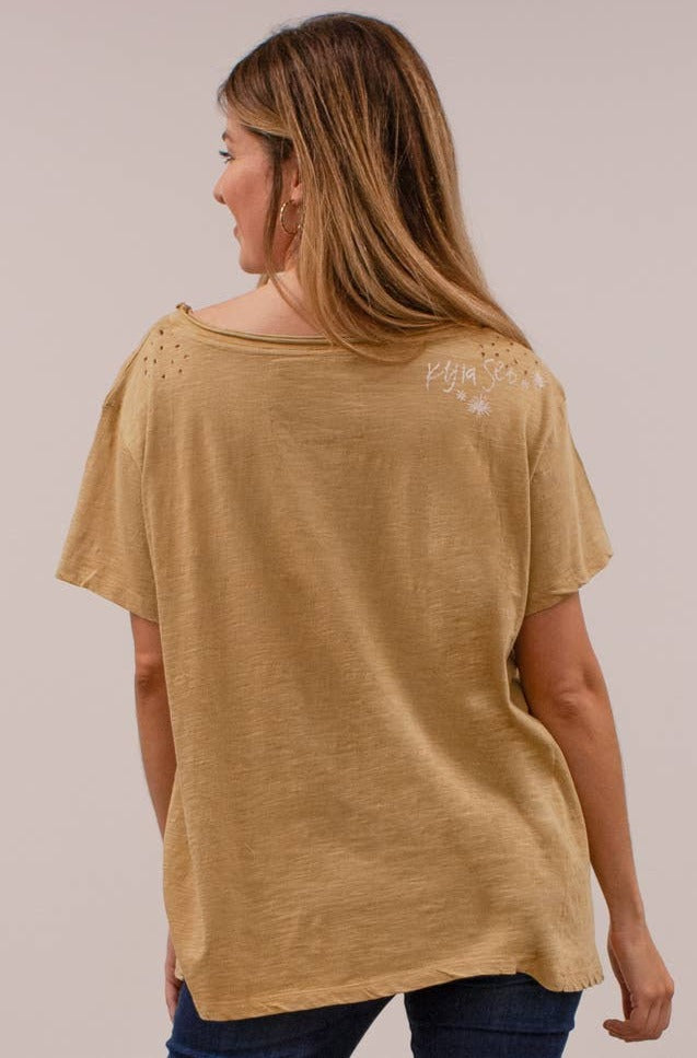 Kara Distressed Tee - La De Da