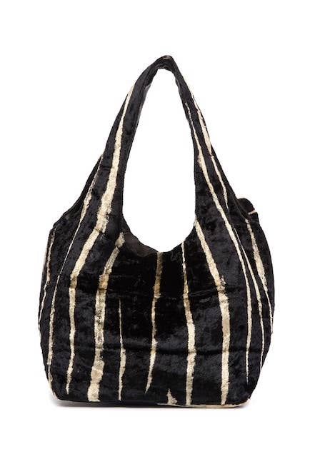 VELVET TIE DYE TACO BAG - BLACK